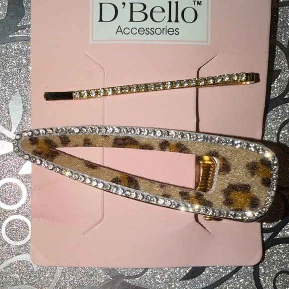 D’Bello Hair Clip Accessories Leopard Print Hair Set - Picture 6 of 7